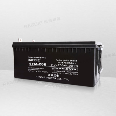 200AH 12V black  color solar lead-acid battery deep cycle