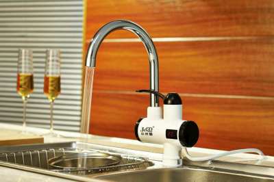 Full copper kitchen faucet, basin faucet, ABS electric heating faucet, temperature display tap
