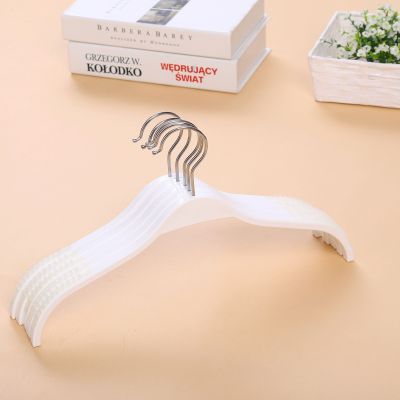 New Longhua Lady White plastic hanger splint non slip clothes rack