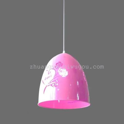 Pendant Light Hanging Kitchen Island Lighting Modern Single Ceiling Living Room Dining Industrial pink flower 80