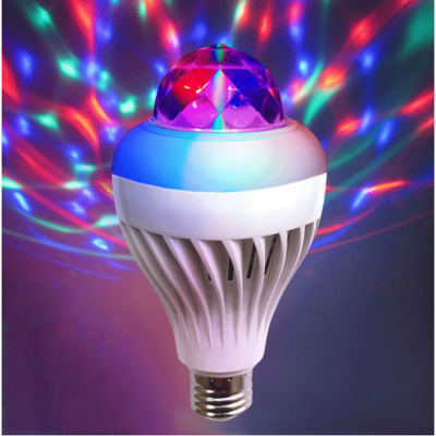 Colorful Rotating Light Bulb Crystal Ball LED Bulb