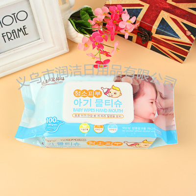 Foreign trade manufacturers direct selling hanwen baby wipes wipes 100pcs