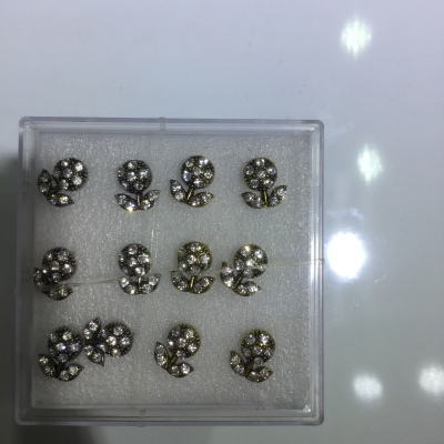 Sunflower bronze ear studs