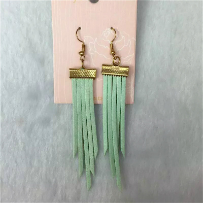 Simple fashion green velvet Korea fresh ladies creative Earrings