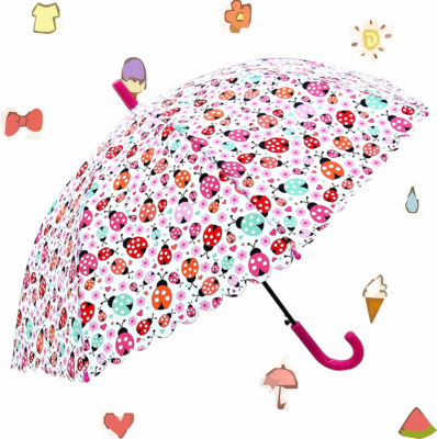 New anti UV ultra small lady beetle children's straight umbrella