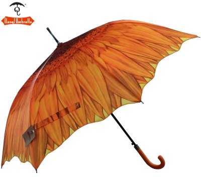 Anti ultraviolet ray sunflower straight rod umbrella
