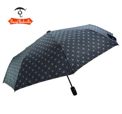 The new UV European fashion baby wave pattern automatic three folding umbrella