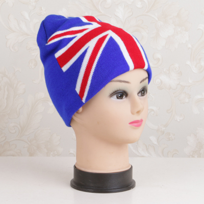 The information that Union Flag Jacquard stretches hat knitted hat