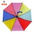 Anti ultraviolet ray non transparent fashion children rainbow straight rod umbrella