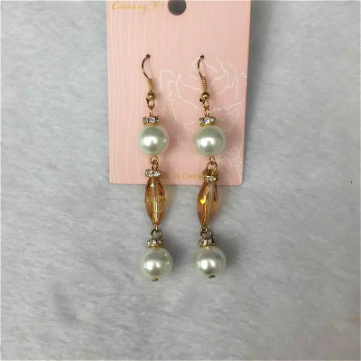 Popular Pearl Crystal Earrings all-match temperament lovely lady