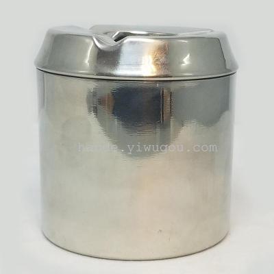 Stainless Steel Covered Ashtray Large Capacity Internet Coffee Bar KTV Ashtray Gift