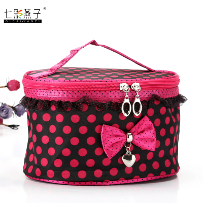 Korean hot lace oval cosmetic bag makeup package factory outlet