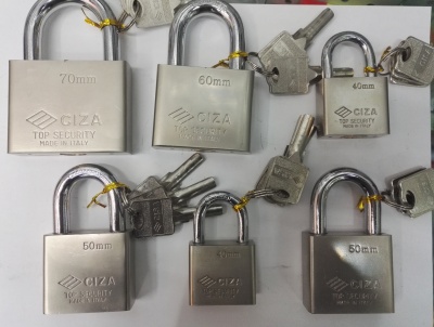 Atomic locks of various specifications (cobalt-plated)