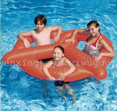PVC inflatable floating bread inflatable floating rafts adult swim ring mounts 160cm