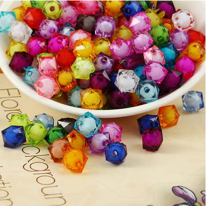 方珠珠中珠 方形珠 串珠编珠 DIY  亚克力 饰品配件 产家直销