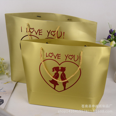 Manufacturers selling large handbag bag bag gold gift bag packaging bag custom logo