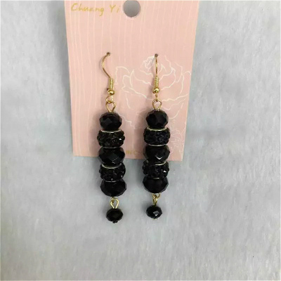 Fashionable and generous temperament female black acrylic all-match Earrings