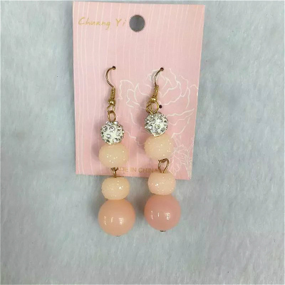 Lovely temperament acrylic ball clay lady all-match Earrings trend