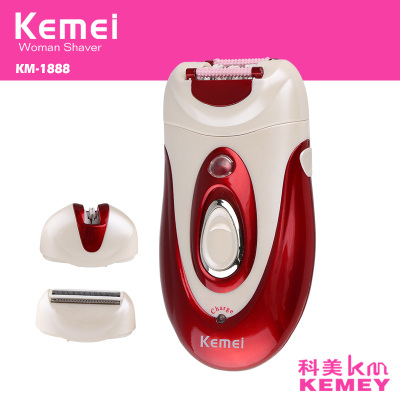 Kemei KM-1888 3 in 1 rechargeable plucking device shaving device box packaging