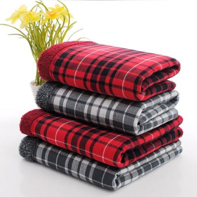 Absorbent gauze towel Cotton soft classic Plaid towel