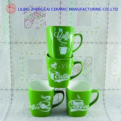 Ceramic glaze coffee cup clear small gift cup