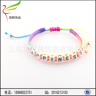 2017 new hand woven Bracelet colorful letters creative unique Bracelet