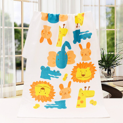 The gauze towel cotton towel towel cute cartoon baby infant India honeycomb towel