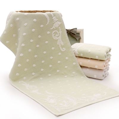 Absorbent cotton gauze towel plain elegant jacquard towel