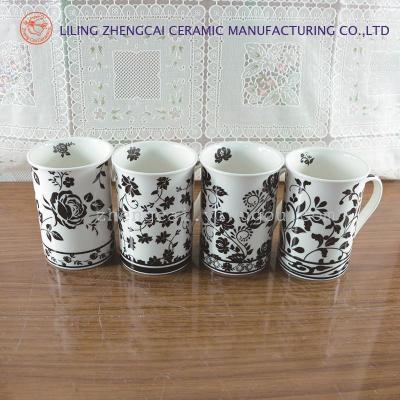 Glass ceramic decorated rose gift cup