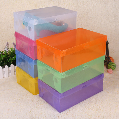 Strongly recommend selling color transparent PP plastic box shoebox clamshell storage box