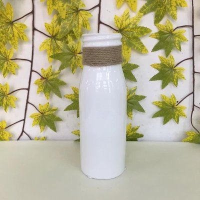 High temperature porcelain white porcelain small mouth fine mouth spiral mouth water bottle