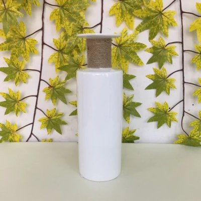 High temperature ceramic white porcelain twine vase with small mouth and fine mouth wine bottle