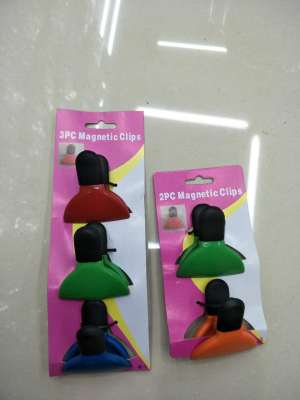 Plastic magnetic clip office stationery Plastic clip with magnet magnet clip refrigerator sticker clip