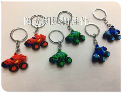 The explosion of animated film cars cartoon three-dimensional soft Keychain manufacturers selling Pendant