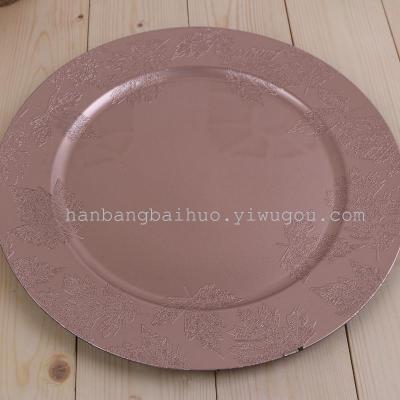 Creative plastic plates plastic products of European fashion plate plate plate Christmas round maple leaf