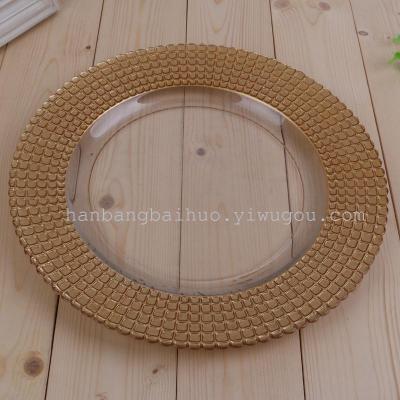 Are transparent glass plate plate plate glass round of European fashion