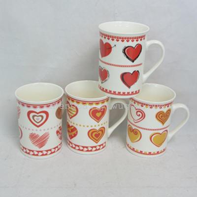 Ceramic ceramic coffee mug cup love pattern