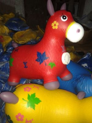 Children's inflatable toys intelligent dialogue jumping horse children outdoor horse jumping horse