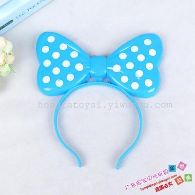 Luminous bowhair band flash children's head band concert knot hair band