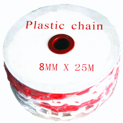 8mm plastic chain 8mm*25m warning chain safety isolation chain