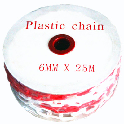 6mm plastic chain 6mm*25m warning chain safety isolation chain