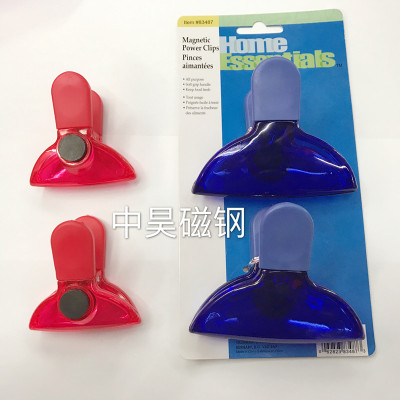 Manufacturers of direct plastic magnetic clip clip plastic clip refrigerator magnetic clip