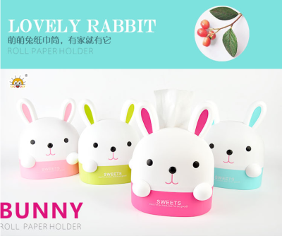 Tissue paper towel tube ring pull cylinder type paper towel tube rabbit Makati cat tissue box