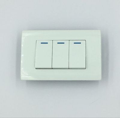 118 wall switch socket, 3 open single, luminous