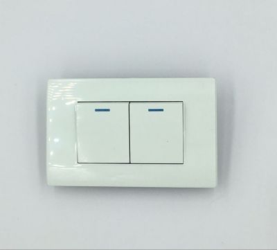 All white wall switch socket