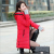 Korean women long winter coat slim Hooded Dress Gloves thickened Mianfu