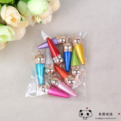 DIY checking beads accessories color conical beads costume decorative necklace bracelet material