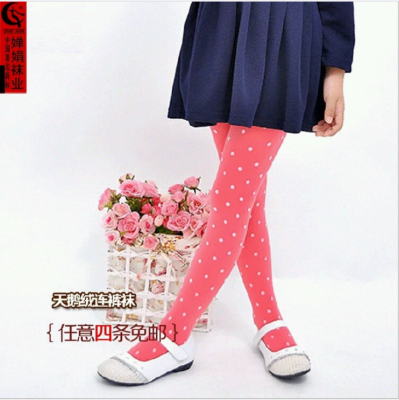 Goose down Children's Pantyhose Step-on Girls Stockings (Thin) Spring and Autumn Baby Leggings