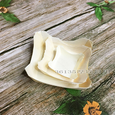 Wooden mousse cup disposable ice cream tray