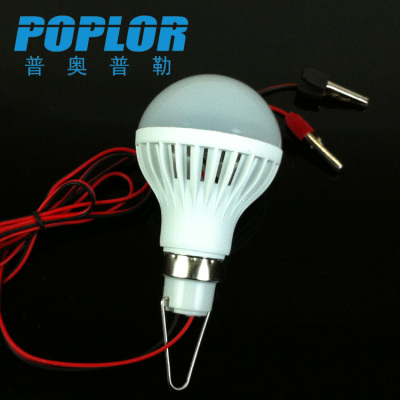  LED bulb with tape clamp/ 9W / PC / DC12V / battery bulb / night market stall lamp